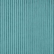 Nahaufnahme eines türkisfarbenen, gerippten Stoffes, der für das Funktionssofa ENNY verwendet wird.