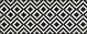 Fußmatte Kalmar mit schwarz-weißem geometrischem Muster, Draufsicht