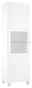 Hom´in Vitrine POOLE Weiße Vitrine mit Glastür, seitliche Perspektive