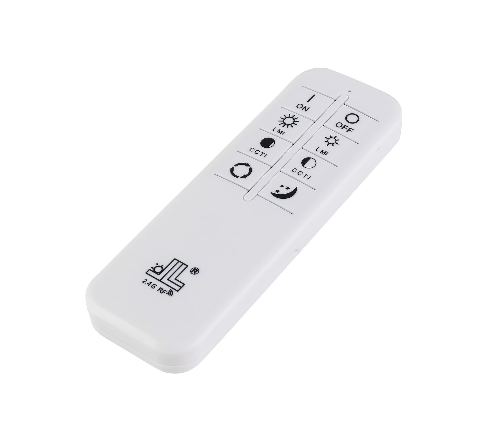 Fernbedienung für LED-Deckenleuchte, weiße Farbe, Draufsicht