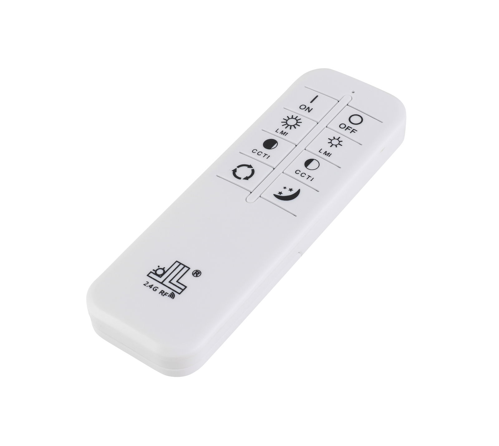 Fernbedienung für LED-Deckenleuchte, weiße Farbe, Draufsicht