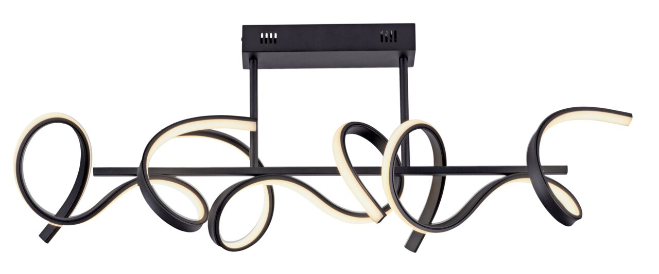 Just Light LED-Deckenleuchte CURLS Moderne Deckenleuchte CURLS mit geschwungenem Design, seitliche Perspektive