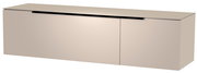 Hänge-Lowboard in beige aus seitlicher Perspektive