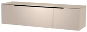 Hänge-Lowboard in beige aus seitlicher Perspektive