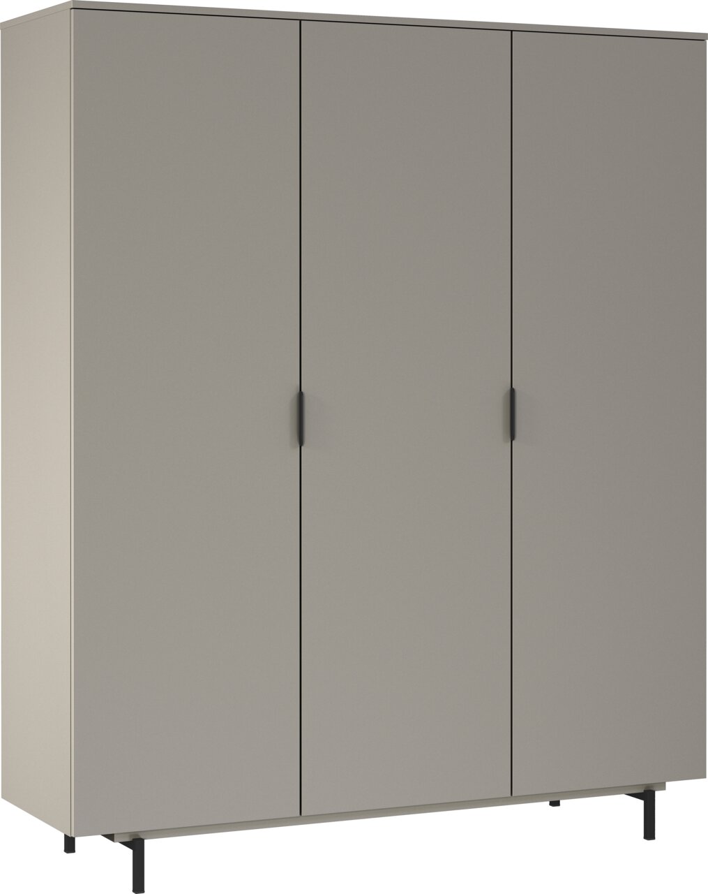 Germania Kleiderschrank TOMINO Moderner dreitüriger Kleiderschrank in Grau, frontal abgebildet.