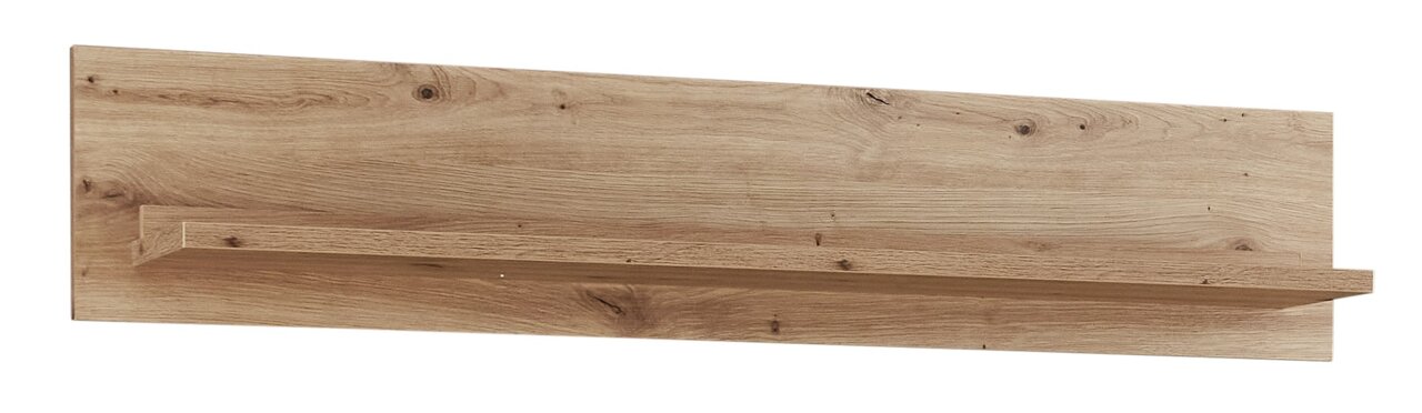 Wandboard aus Holz in natürlicher Eichenoptik, seitliche Perspektive