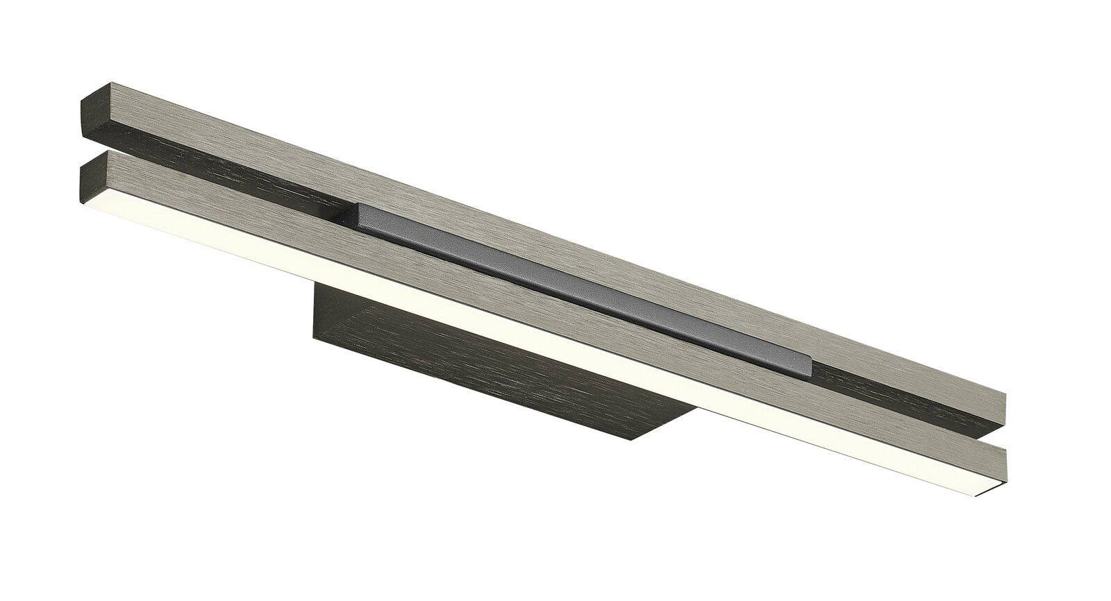 Moderne LED-Wandleuchte BEN in seitlicher Perspektive, mit schlankem, rechteckigem Design und metallischer Oberfläche.