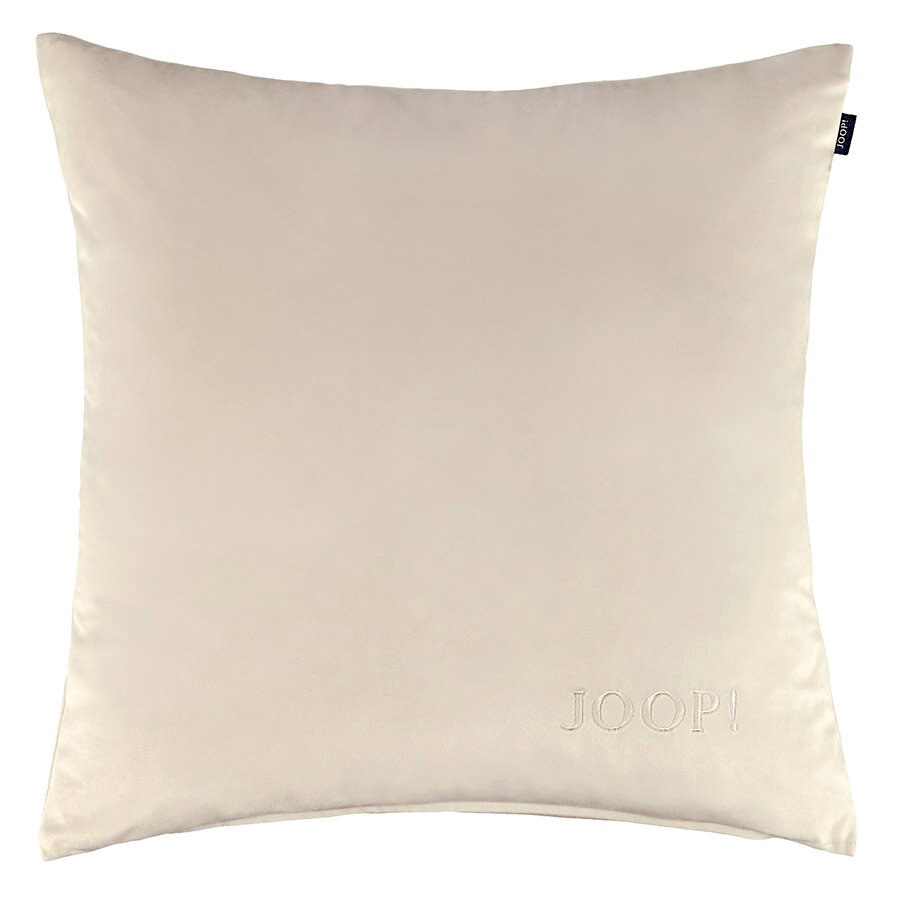 JOOP! Kissenhülle J!IMPRESS Beige Kissenhülle 45x45cm mit eingeprägtem 'JOOP!' Logo, Frontalansicht