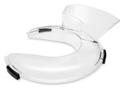 Transparenter Spritzschutzaufsatz für Küchenmaschine, seitliche Perspektive
