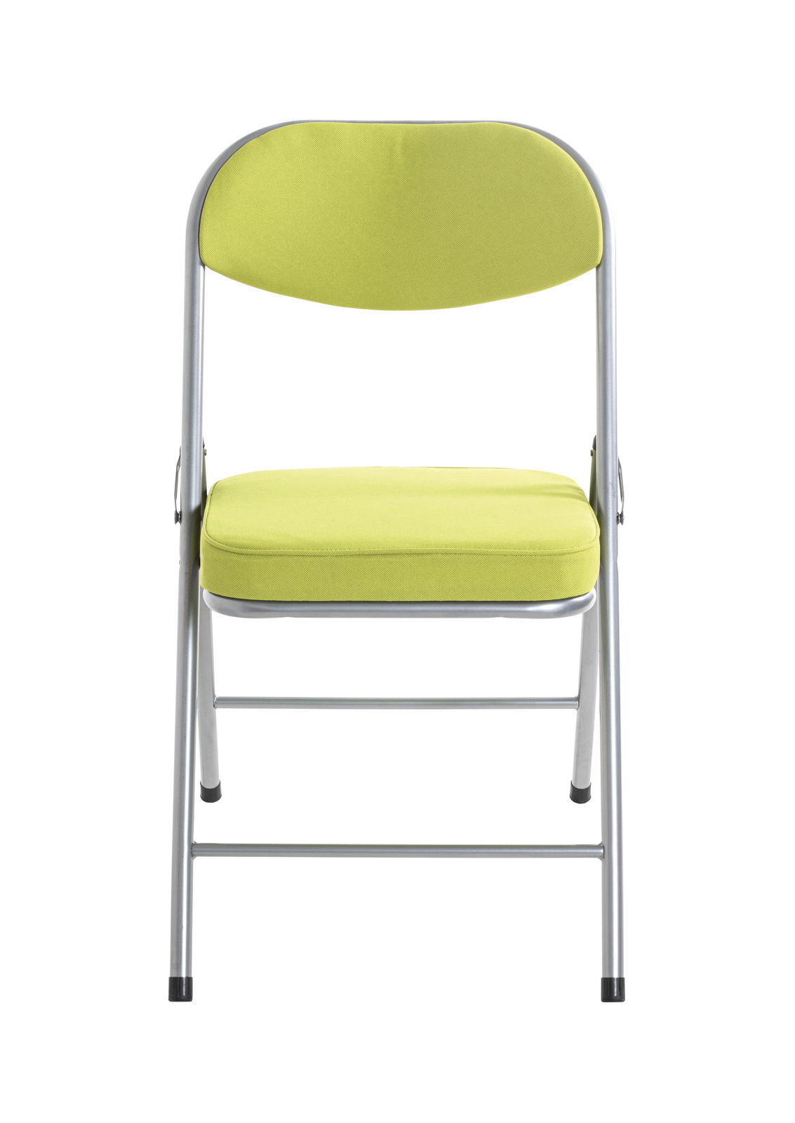 Grüner Klappstuhl aus Metall, Vorderansicht