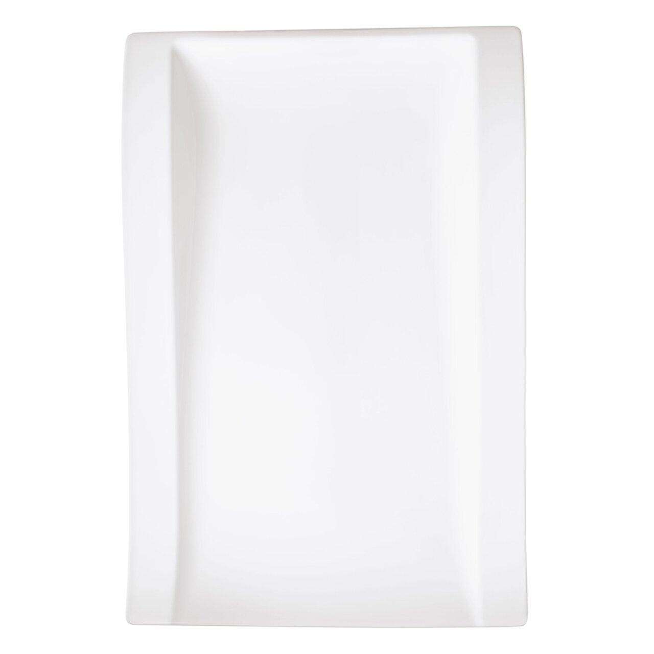 Villeroy & Boch Gourmetteller NEW WAVE Rechteckiger weißer Gourmetteller 37x25cm aus der NewWave Kollektion, Draufsicht