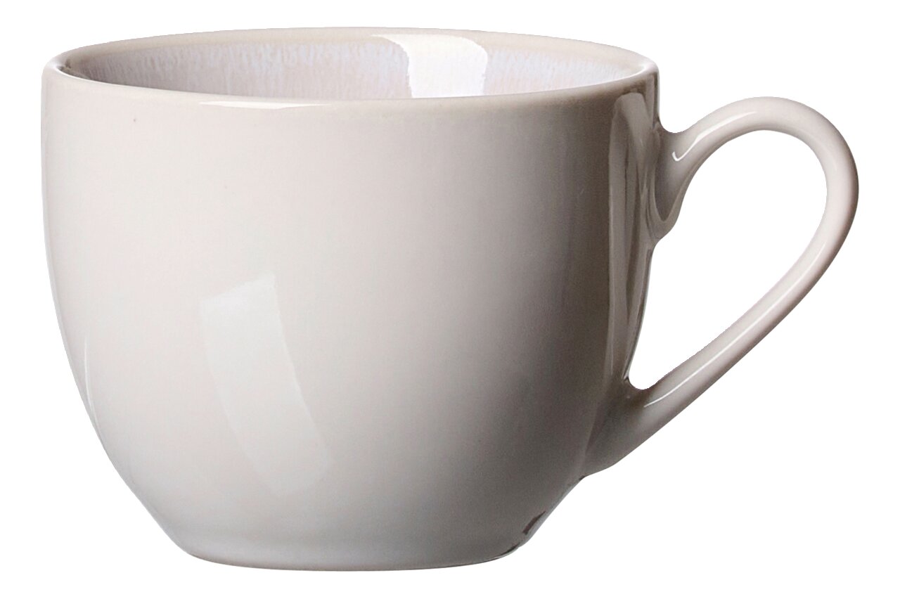 Witte espressokop Laredo 90 ml met oor, zijaanzicht