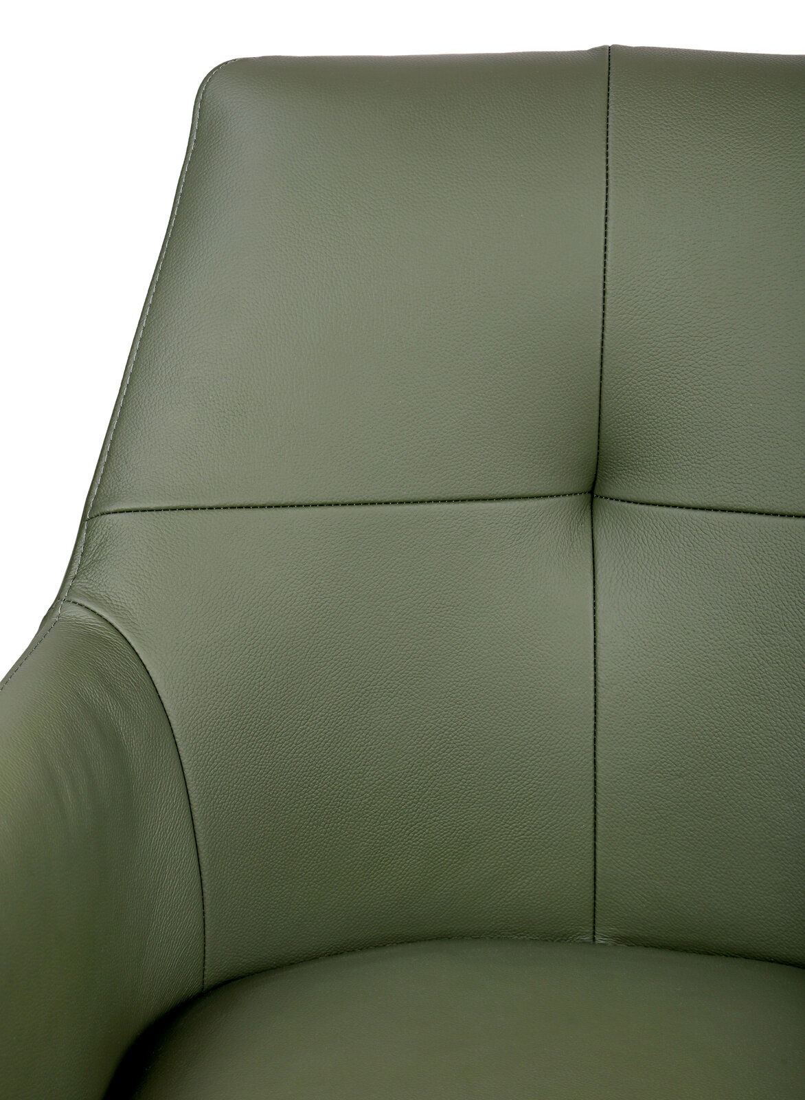 Novel Barhocker MEDUSA Nahaufnahme eines grünen Barhockers mit gepolsterter Rückenlehne, Vorderansicht