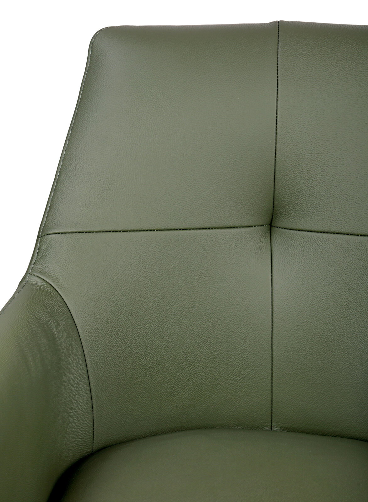 Novel Barhocker MEDUSA Nahaufnahme eines grünen Barhockers mit gepolsterter Rückenlehne, Vorderansicht