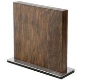 Magnet-Messerblock aus Eschenholz, seitliche Perspektive