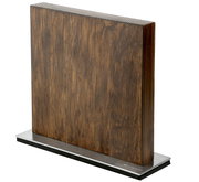 Magnet-Messerblock aus Eschenholz, seitliche Perspektive