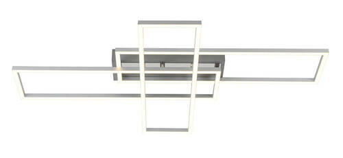 Moderne LED-Deckenleuchte mit rechteckigen Rahmen, Ansicht von unten