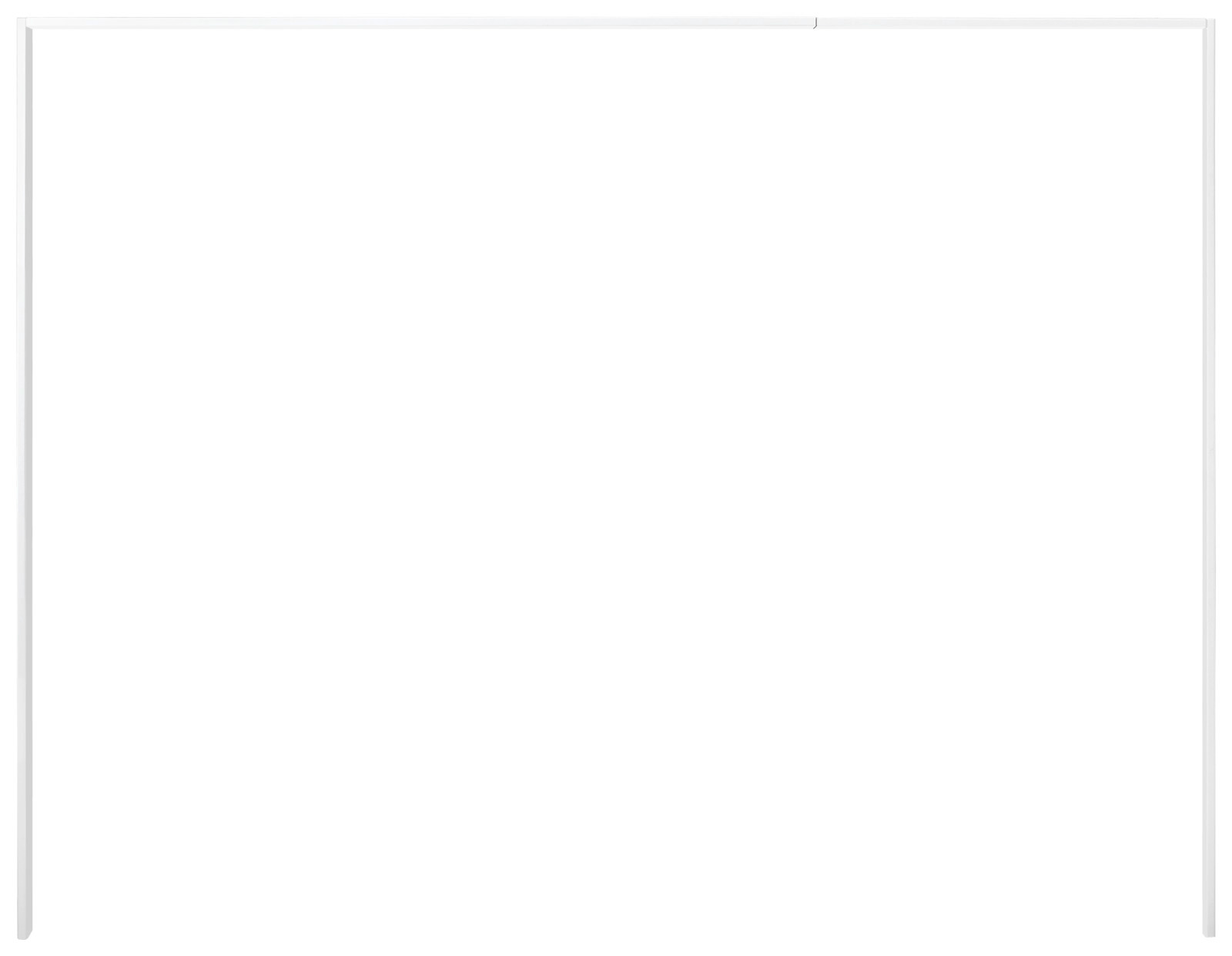 Weißer Passepartoutrahmen in Frontalansicht