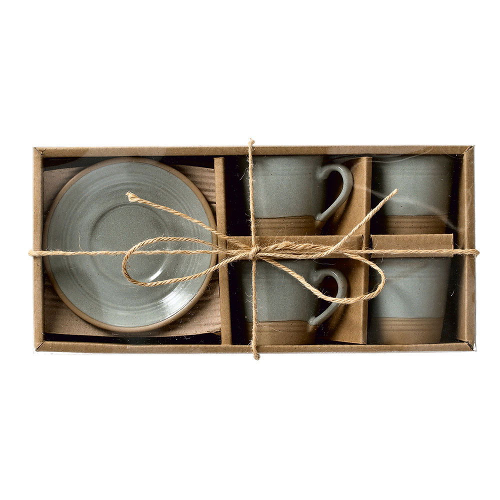 Espresso-Set 8-tlg. in Geschenkverpackung, Draufsicht