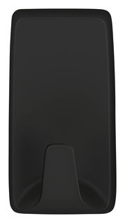 Schwarzer tesa Powerstrips Haken S Ecki, Vorderansicht