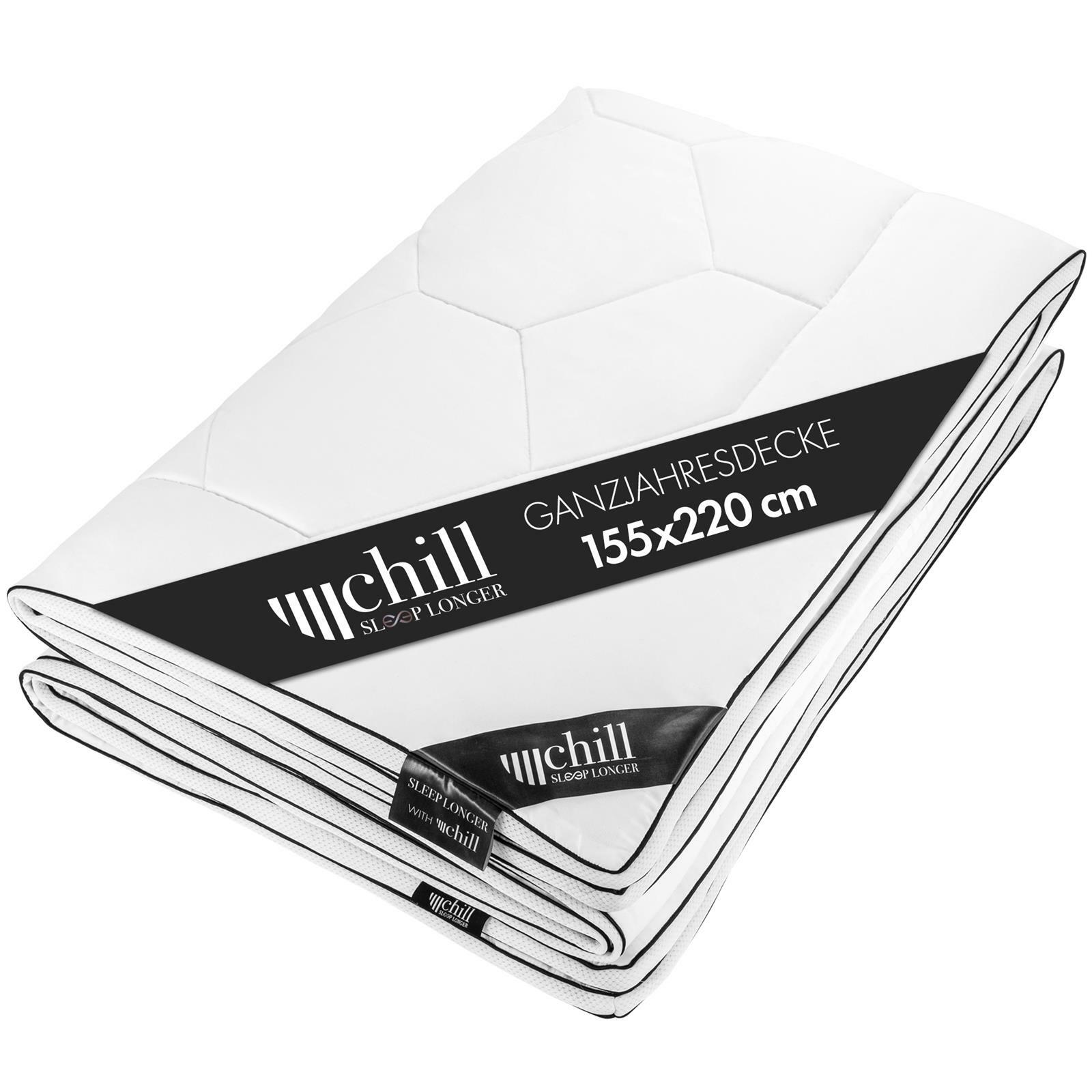 Ganzjahresdecke 155x220 cm von chill, gefaltet und von oben betrachtet
