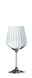 Elegantes Gin Tonic Glas mit geriffeltem Design, frontal abgebildet