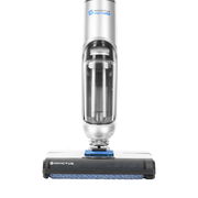 Frontansicht des Invictus WD7 Staubsaugers mit transparentem Behälter und blauer Reinigungsbürste.