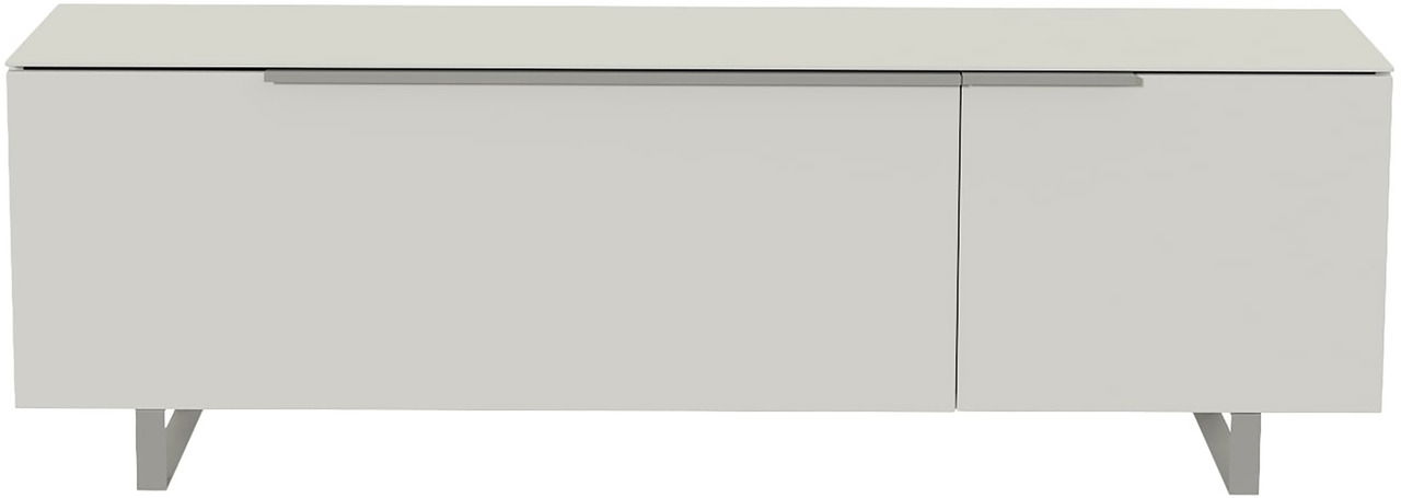 Moderano TV-Lowboard BORMIO Modernes TV-Lowboard in Weiß mit zwei Türen, frontale Ansicht