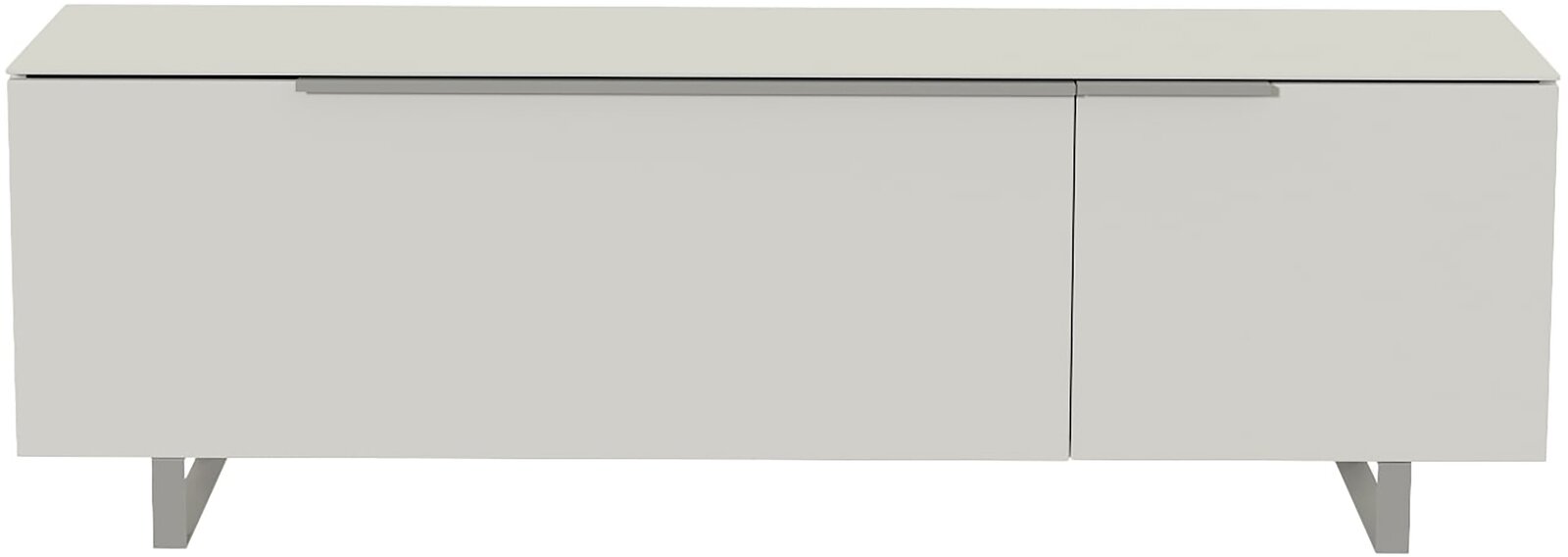 Moderano TV-Lowboard BORMIO Modernes TV-Lowboard in Weiß mit zwei Türen, frontale Ansicht