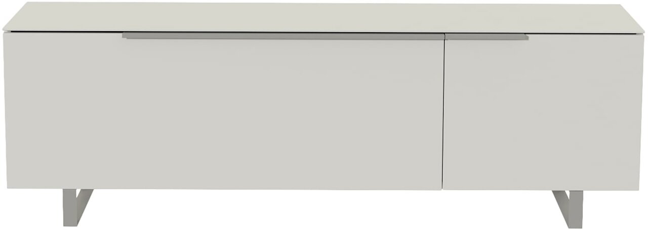 Moderano TV-Lowboard BORMIO Modernes TV-Lowboard in Weiß mit zwei Türen, frontale Ansicht