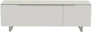 Modernes TV-Lowboard in Weiß mit zwei Türen, frontale Ansicht