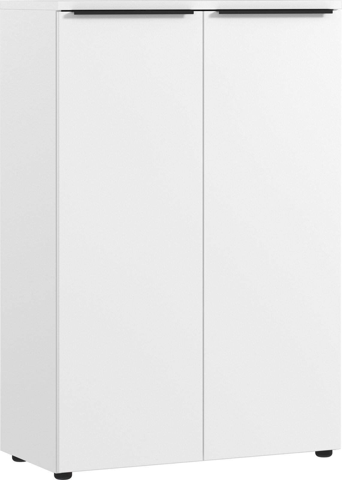 MID.YOU Aktenschrank MAILAND Weißer Aktenschrank mit zwei Türen, frontale Ansicht