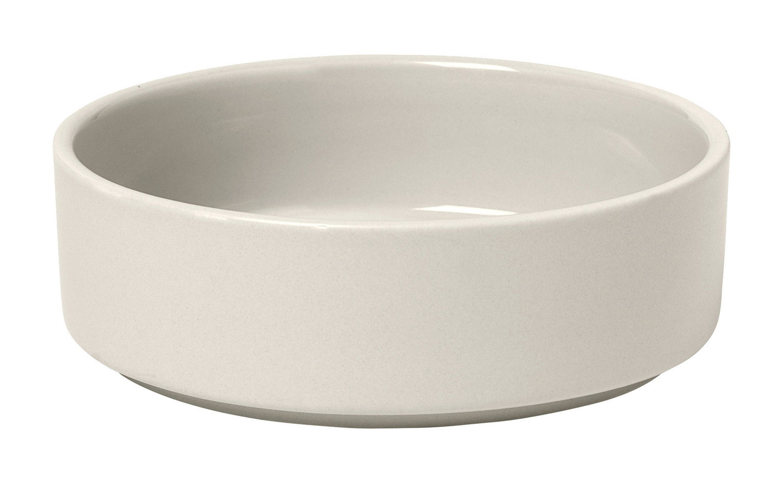 Weiße Schale PILAR Moonbeam S aus Keramik, seitliche Perspektive