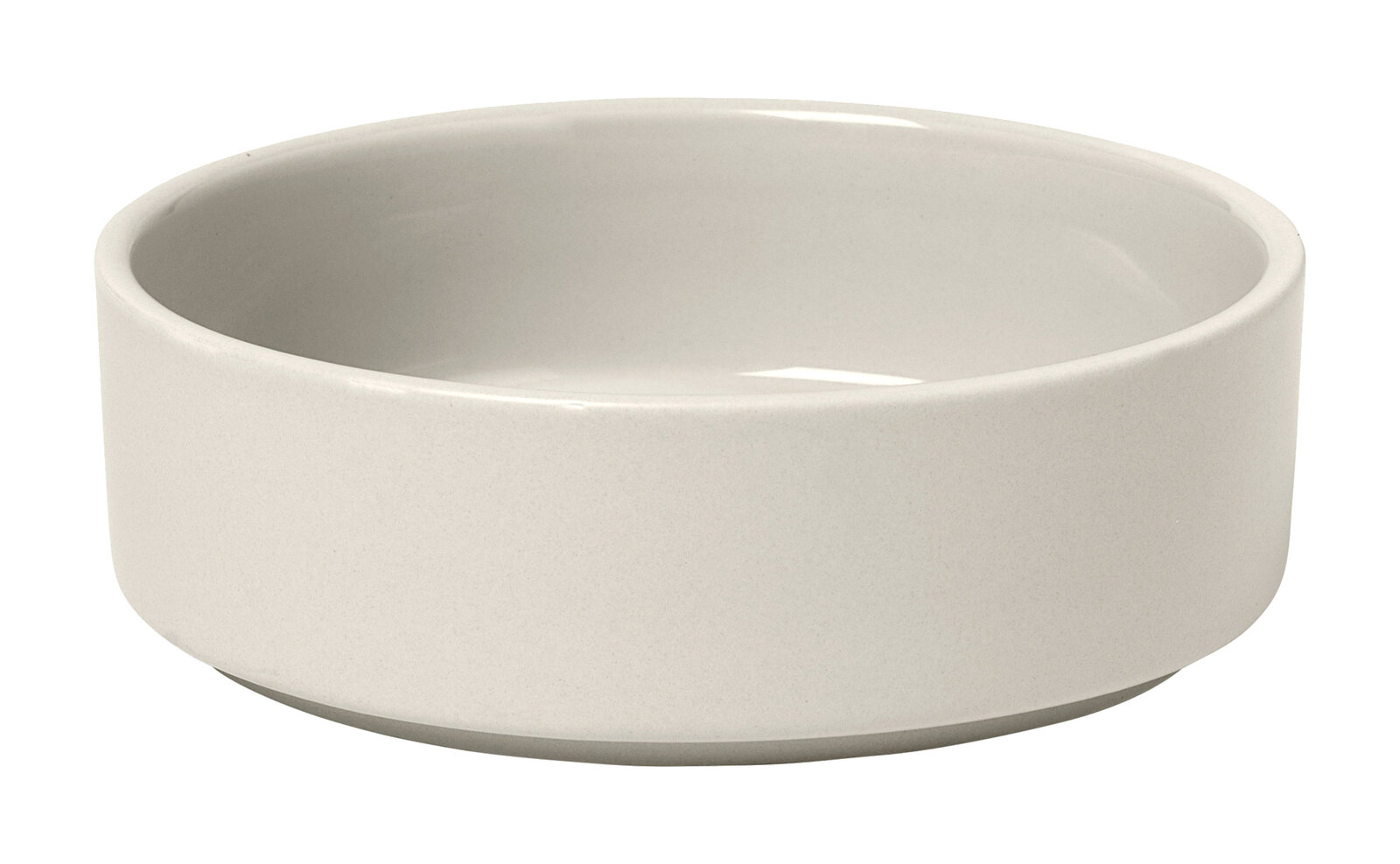 Weiße Schale PILAR Moonbeam S aus Keramik, seitliche Perspektive