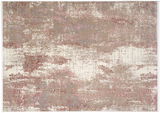 Designer Teppich in abstraktem Muster mit Beige-, Rosa- und Grautönen, Draufsicht