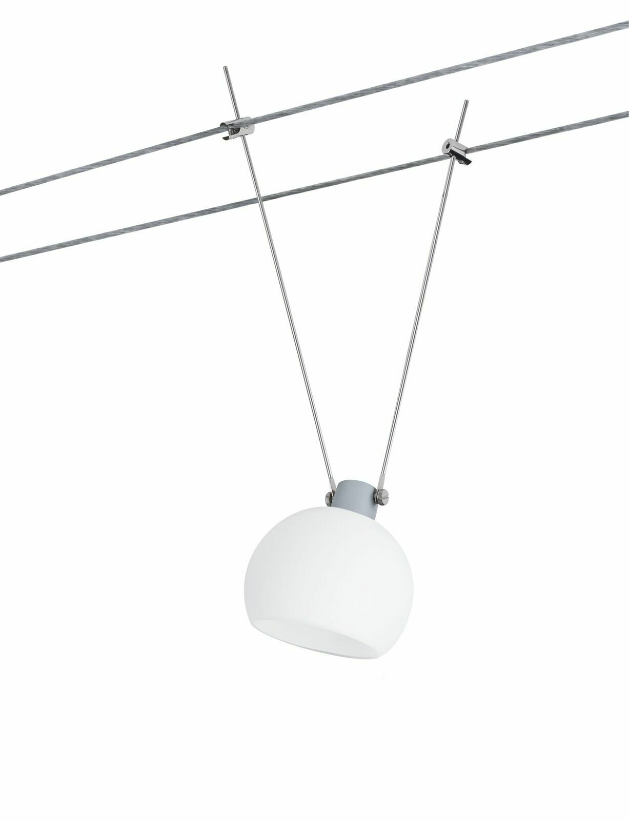 Dekoschirm Wolbi, hängend an zwei Seilen, seitliche Perspektive