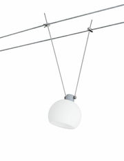 Dekoschirm Wolbi, hängend an zwei Seilen, seitliche Perspektive