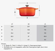 Ovaler Bräter 31cm in Meringue-Farbe, seitliche Perspektive mit Deckel und Griffen.