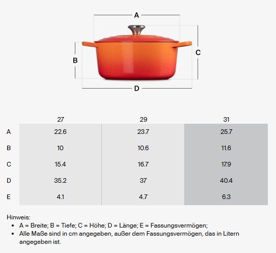Ovaler Bräter 31cm in Meringue-Farbe, seitliche Perspektive mit Deckel und Griffen.