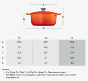 Ovaler Bräter 31cm in Meringue-Farbe, seitliche Perspektive mit Deckel und Griffen.