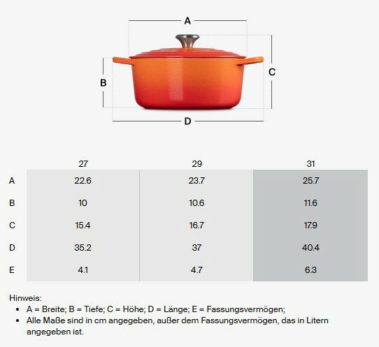 Ovaler Bräter 31cm in Meringue-Farbe, seitliche Perspektive mit Deckel und Griffen.