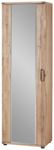 Garderobenschrank aus Holz mit Spiegeltür, Frontalansicht