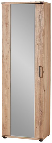 Garderobenschrank aus Holz mit Spiegeltür, Frontalansicht