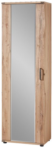 Garderobenschrank aus Holz mit Spiegeltür, Frontalansicht