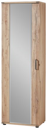 Garderobenschrank aus Holz mit Spiegeltür, Frontalansicht