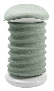 Grüner Aktiv-Sitz mit wellenförmigem Design, seitliche Perspektive