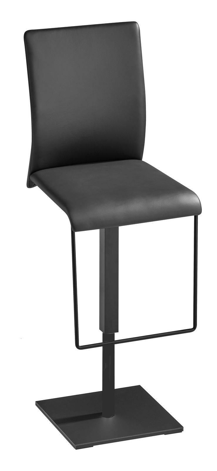 Schwarzer Tresenhocker mit modernem Design, Seitenansicht