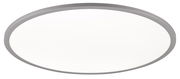 Runde Deckenleuchte YUMA in Silber, seitliche Perspektive