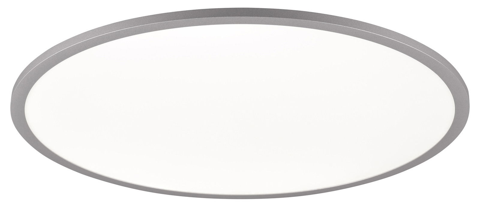 Runde Deckenleuchte YUMA in Silber, seitliche Perspektive