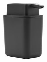 Schwarzer Brabantia Seifenspender SINKSIDE, seitliche Perspektive